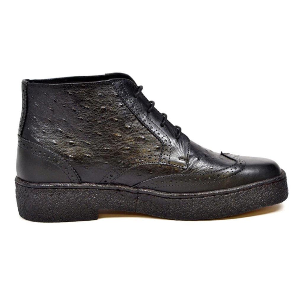 British Walkers Playboy Wingtip Men's Ostrich Leather Boots