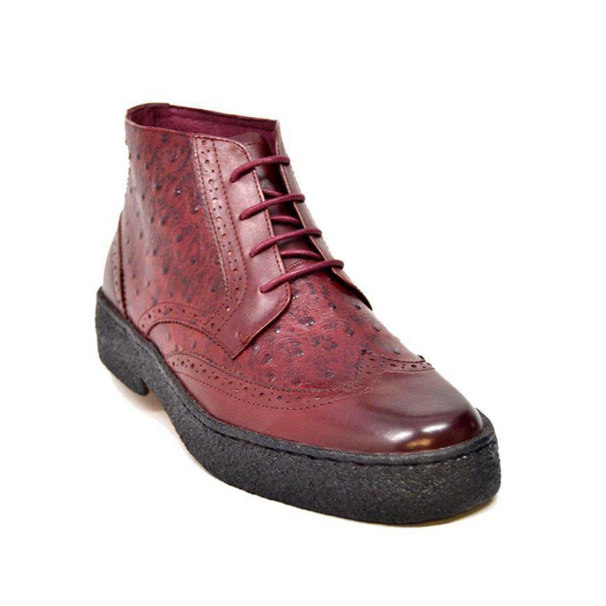 BritiSh Walkers Playboy Wingtip – Ostrich Leather Men’s Limited Edition Chukka Boot | Exotic Heritage Craft With Premium Luxe Detail Shoes by British Walkers – Don't Panic Shoes