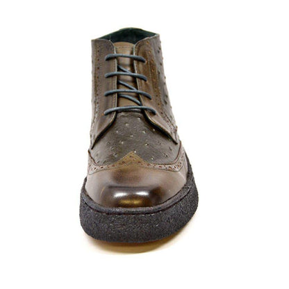 BritiSh Walkers Playboy Wingtip – Ostrich Leather Men’s Limited Edition Chukka Boot | Exotic Heritage Craft With Premium Luxe Detail Shoes by British Walkers – Don't Panic Shoes