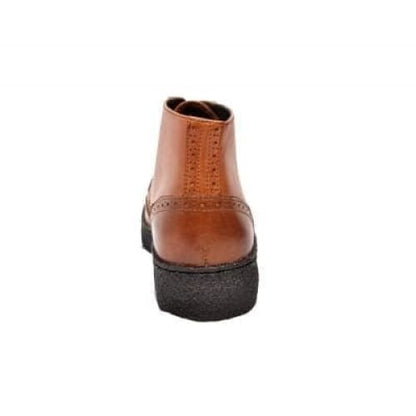 British Walkers Playboy Wingtips Limited Edition Men's Cognac Leather High Top Boots Chukka Boots Shoes by British Walkers – Don't Panic Shoes
