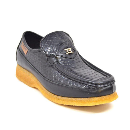 British Walkers Power 2 Limited Edition Men's Black Snake Skin Leather Shoes by British Walkers – Don't Panic Shoes