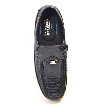 British Walkers Power 2 Limited Edition Men's Black Snake Skin Leather Shoes by British Walkers – Don't Panic Shoes