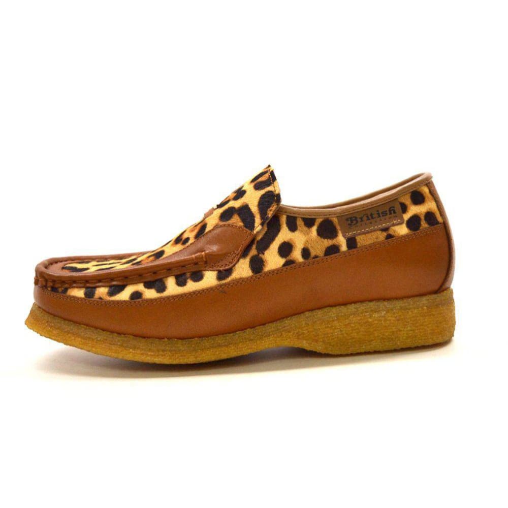 British Walkers Power 2 Limited Edition Men's Leopard Pony Skin Leather Shoes by British Walkers – Don't Panic Shoes