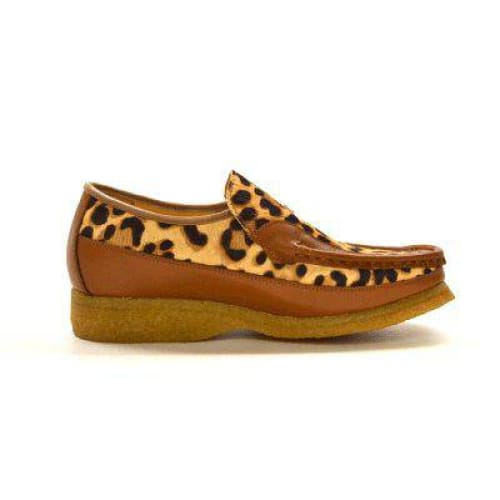 British Walkers Power Cheetah Design Men's Leather Custom Made Slip Ons Shoes by British Walkers – Don't Panic Shoes