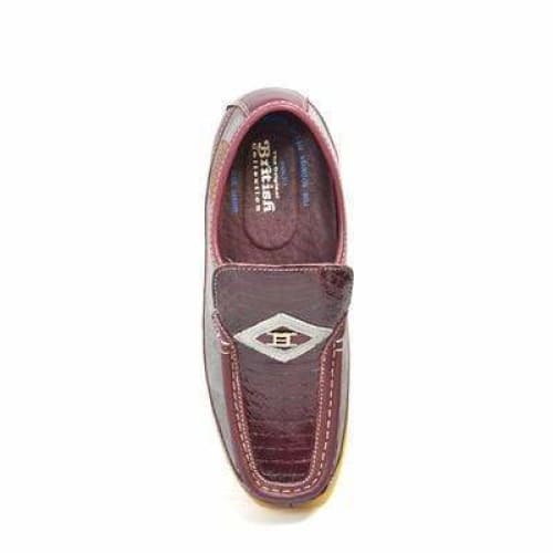 British Walkers Power Men's Burgundy And Gray Snake Skin Leather Shoes by British Walkers – Don't Panic Shoes