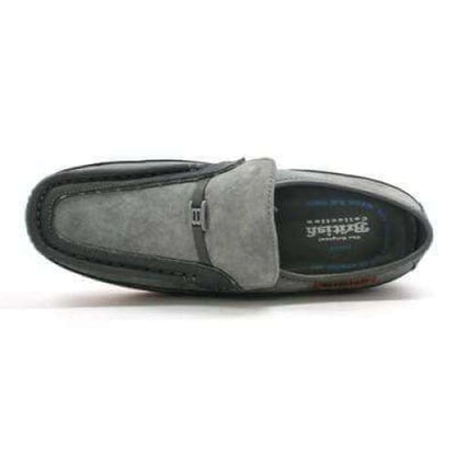 British Walkers Power Men's Grey Suede Old School Slip On Shoes by British Walkers – Don't Panic Shoes