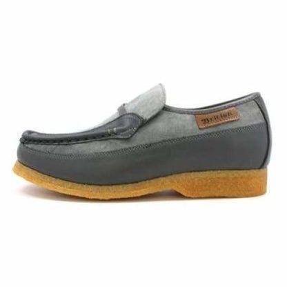 British Walkers Power Men's Grey Suede Old School Slip On Shoes by British Walkers – Don't Panic Shoes