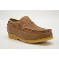 Thumbnail for British Walkers Power Men’s Tan Leather Crepe Sole Slip Ons