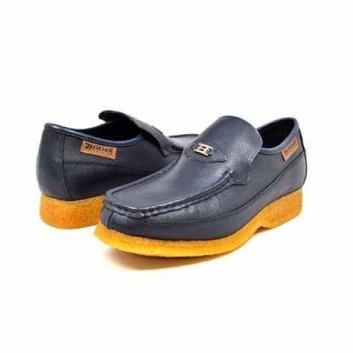 British Walkers Power Men's Navy Leather Shoes by British Walkers – Don't Panic Shoes