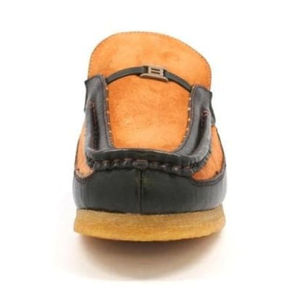 British Walkers Power Men's Rust And Brown Suede Crepe Sole Slip Ons Shoes by British Walkers – Don't Panic Shoes