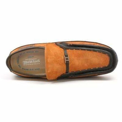 British Walkers Power Men's Rust And Brown Suede Crepe Sole Slip Ons Shoes by British Walkers – Don't Panic Shoes