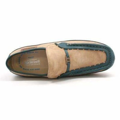 British Walkers Power Men's Tan And Blue Suede Crepe Sole Slip Ons Shoes by British Walkers – Don't Panic Shoes