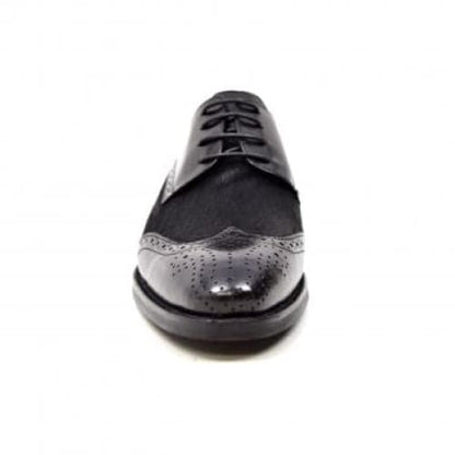 British Walkers President Men's Black Leather And Pony Skin Shoes by British Walkers – Don't Panic Shoes