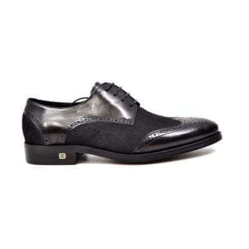British Walkers President Men's Black Leather And Pony Skin Shoes by British Walkers – Don't Panic Shoes