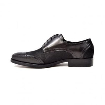 British Walkers President Men's Black Leather And Pony Skin Shoes by British Walkers – Don't Panic Shoes