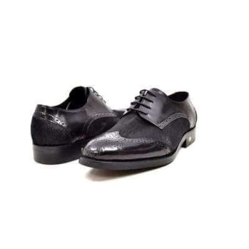 British Walkers President Men’s Black Leather And Pony Skin