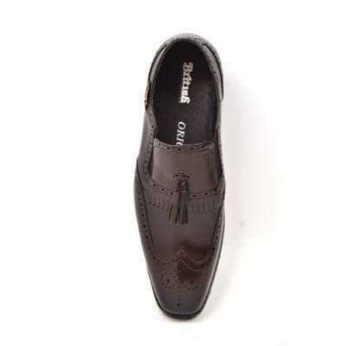 British Walkers Rick Men's Brown Leather Slip On Shoes by British Walkers – Don't Panic Shoes