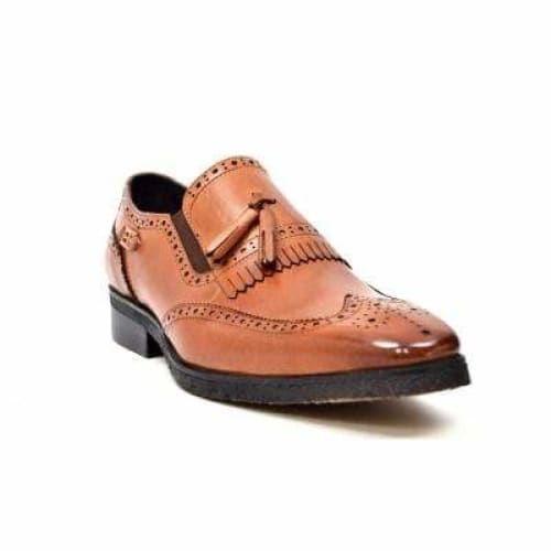 British Walkers Rick Men's Cognac Leather Slip On Shoes by British Walkers – Don't Panic Shoes