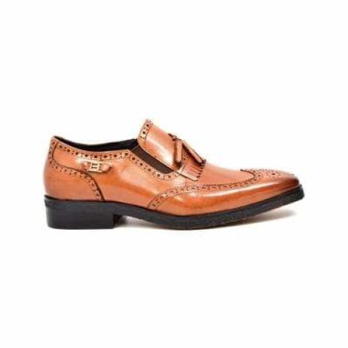 British Walkers Rick Men's Cognac Leather Slip On Shoes by British Walkers – Don't Panic Shoes