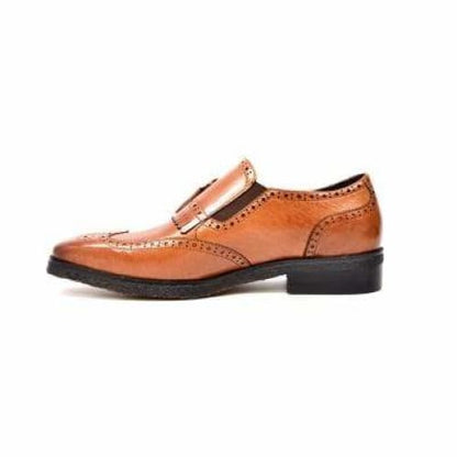 British Walkers Rick Men's Cognac Leather Slip On Shoes by British Walkers – Don't Panic Shoes