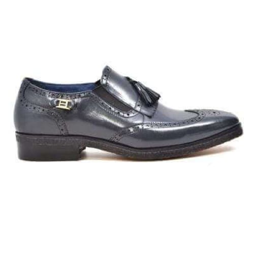 British Walkers Rick Men's Navy Leather Slip On Shoes by British Walkers – Don't Panic Shoes