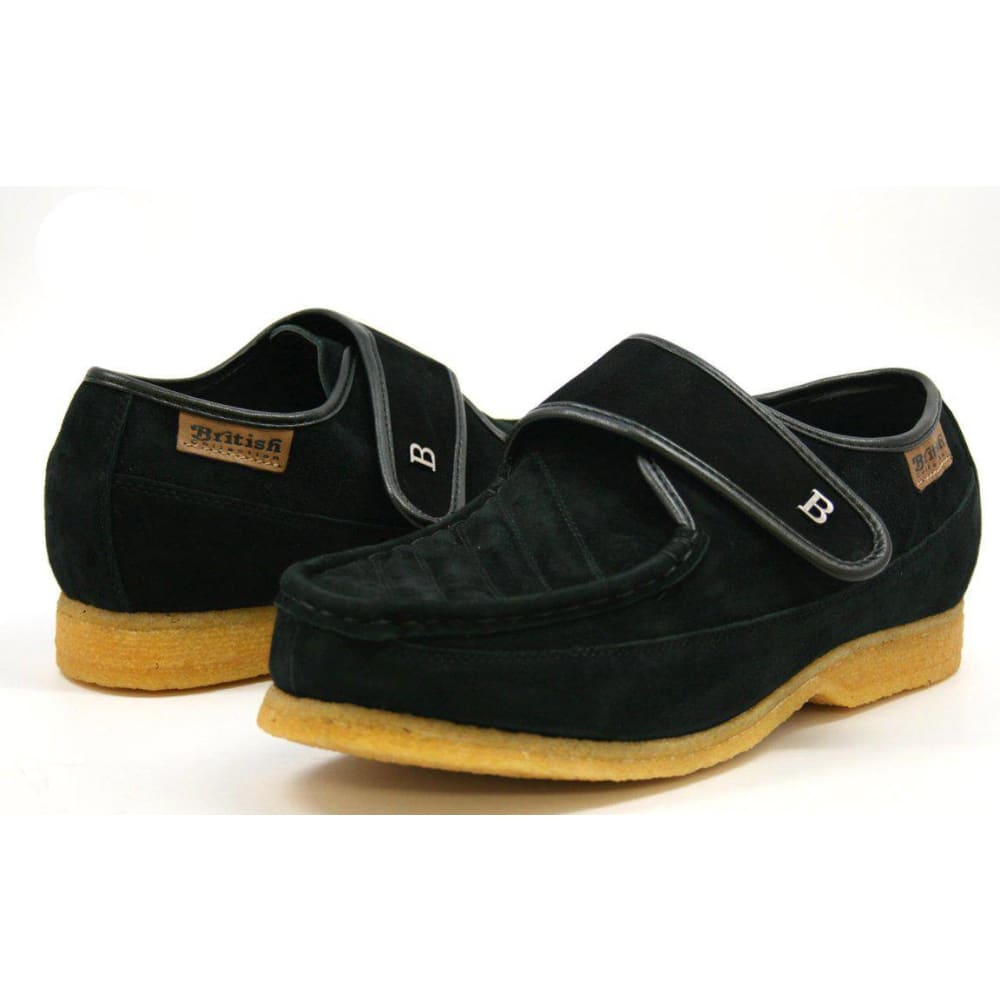 British Walkers Royal Men’s Black And Navy Leather Suede