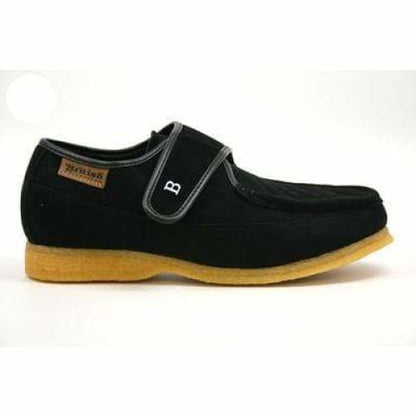 British Walkers Royal Old School Men's Black Leather And Suede Slip Ons Shoes by British Walkers – Don't Panic Shoes