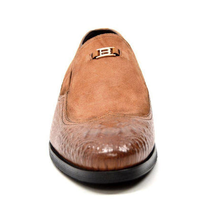 British Walkers Shiraz Croc Men's Crocodile Leather And Suede Loafers Shoes by British Walkers – Don't Panic Shoes