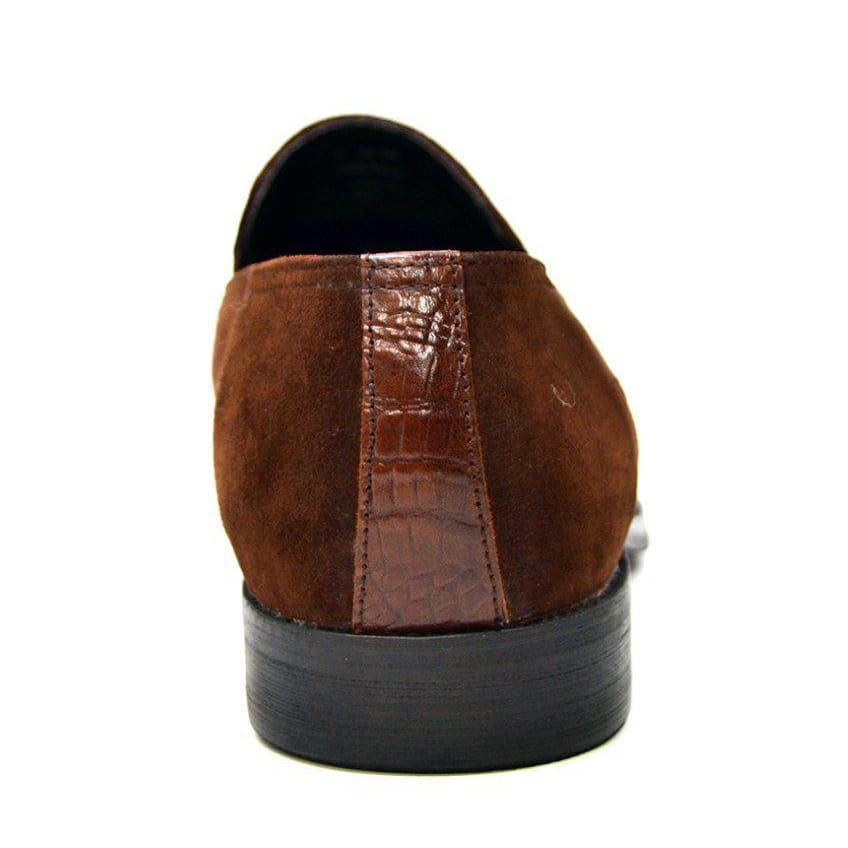 British Walkers Shiraz Croc Men's Crocodile Leather And Suede Loafers Shoes by British Walkers – Don't Panic Shoes