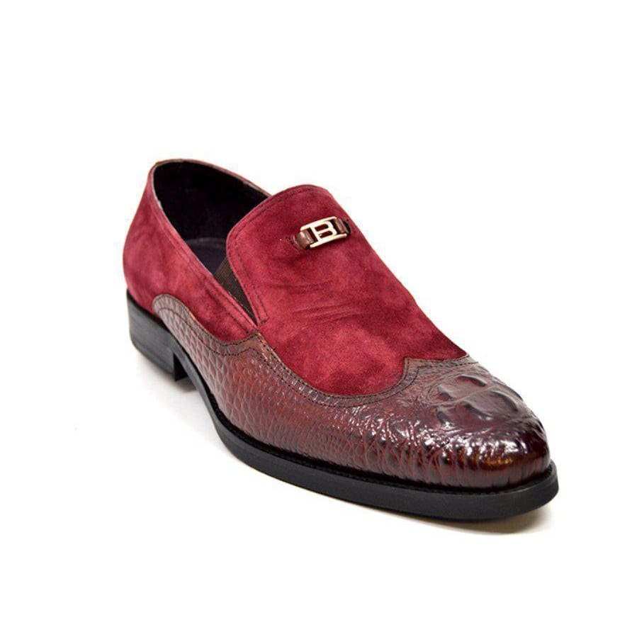 British Walkers Shiraz Croc Men's Crocodile Leather And Suede Loafers Shoes by British Walkers – Don't Panic Shoes