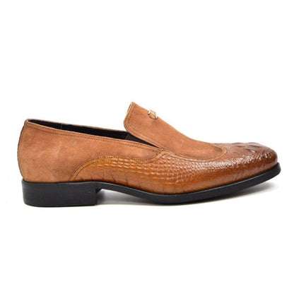 British Walkers Shiraz Croc Men's Crocodile Leather And Suede Loafers Shoes by British Walkers – Don't Panic Shoes