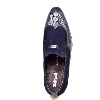 British Walkers Shiraz Croc Men's Crocodile Leather And Suede Loafers Shoes by British Walkers – Don't Panic Shoes