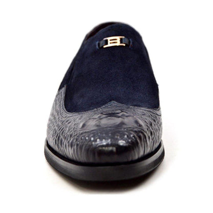 British Walkers Shiraz Croc Men's Crocodile Leather And Suede Loafers Shoes by British Walkers – Don't Panic Shoes