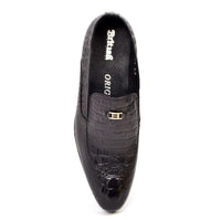 Thumbnail for British Walkers Shiraz Croc Men’s Leather Style Shoes