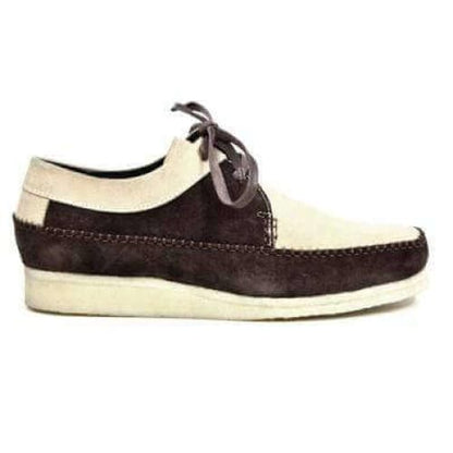 British Walkers Somerset Low Top Style Men's Brown And Beige Suede Crepe Sole Shoes by British Walkers – Don't Panic Shoes