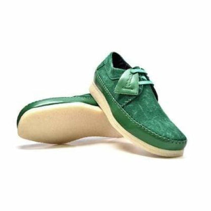 British Walkers Somerset Low Top Style Men's Dark Green Suede Crepe Sole Shoes by British Walkers – Don't Panic Shoes