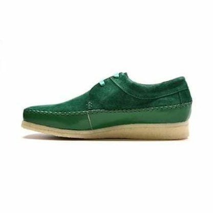 British Walkers Somerset Low Top Style Men's Dark Green Suede Crepe Sole Shoes by British Walkers – Don't Panic Shoes