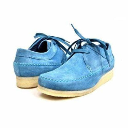 British Walkers Somerset Low Top Style Men's Light Blue Suede Crepe Sole Shoes by British Walkers – Don't Panic Shoes