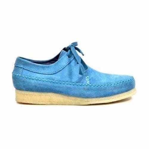 British Walkers Somerset Low Top Style Men's Light Blue Suede Crepe Sole Shoes by British Walkers – Don't Panic Shoes