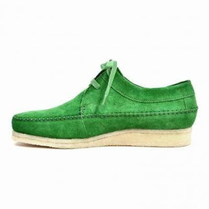 British Walkers Somerset Low Top Style Men's Light Green Suede Crepe Sole Shoes by British Walkers – Don't Panic Shoes