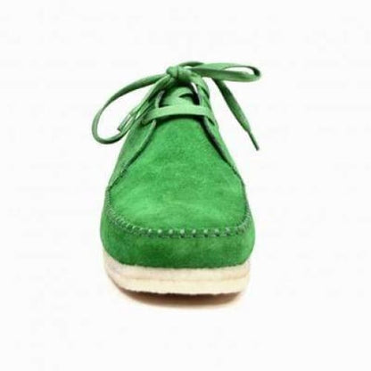 British Walkers Somerset Low Top Style Men's Light Green Suede Crepe Sole Shoes by British Walkers – Don't Panic Shoes