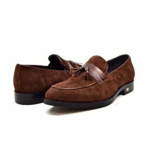 British Walkers Space Men's Brown Suede And Leather Sophisticated Crepe Sole Loafers Shoes by British Walkers – Don't Panic Shoes