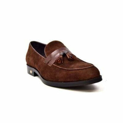 British Walkers Space Men's Brown Suede And Leather Sophisticated Crepe Sole Loafers Shoes by British Walkers – Don't Panic Shoes