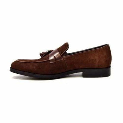 British Walkers Space Men's Brown Suede And Leather Sophisticated Crepe Sole Loafers Shoes by British Walkers – Don't Panic Shoes
