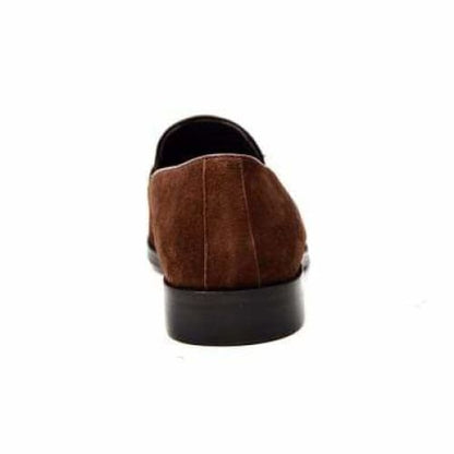 British Walkers Space Men's Brown Suede And Leather Sophisticated Crepe Sole Loafers Shoes by British Walkers – Don't Panic Shoes