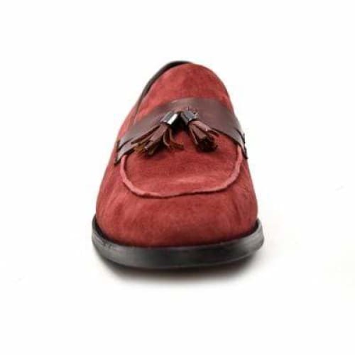 British Walkers Space Men's Burgundy Leather Loafers