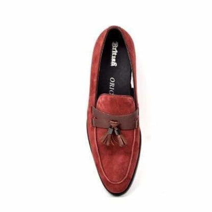 British Walkers Space Men's Burgundy Leather Loafers Shoes by British Walkers – Don't Panic Shoes
