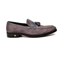 Thumbnail for British Walkers Space Men’s Gray Leather Loafers