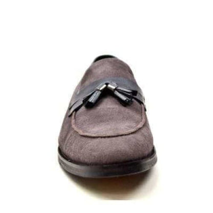 British Walkers Space Men's Gray Suede And Leather Sophisticated Crepe Sole Loafers Shoes by British Walkers – Don't Panic Shoes