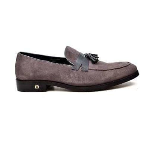 British Walkers Space Men's Gray Suede And Leather Sophisticated Crepe Sole Loafers Shoes by British Walkers – Don't Panic Shoes